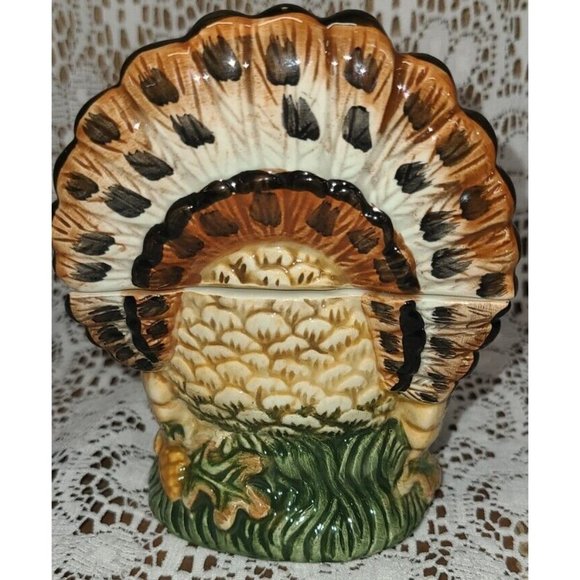 Vintage BICO China Thanksgiving Turkey Sugar Bowl Lid Harvest Basket Creamer Set - Picture 9 of 11